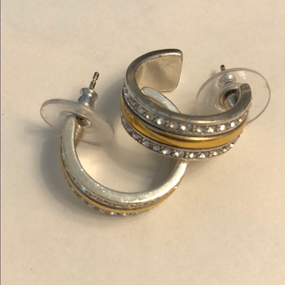 Brighton Intrigue Hoop Earrings Gold/Silver
